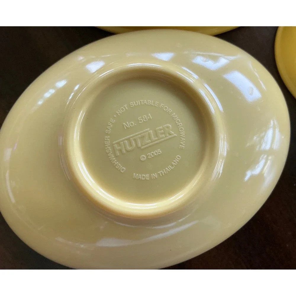 Hutzler Y2K Nesting Bowls Oval Melamine Yellow Set of 3 Retro Kitchen Small